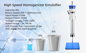 เครื่องผสมความเร็วสูง IKEME 40 ลิตร สำหรับผสมเครื่องสำอาง โลชั่น สครับ แบบอิมัลซิไฟเออร์ โฮโมจีไนเซอร์ แบบเชียร์มิกเซอร์ สำหรับห้องปฏิบัติการ - Product Image 6