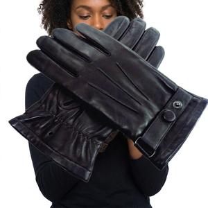 Gants de vélo d'hiver haut de gamme unisexes, compatibles écran tactile, chauds, respirants, tendance, pour le cyclisme, en similicuir gaufré 7308, emballage inclus - Product Image 4
