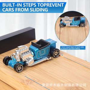 Étagère de présentation pour voitures en bois, étagère de rangement à plusieurs niveaux, présentoir de bureau multi-étages pour figurines, poupées et modèles de voitures - Product Image 4