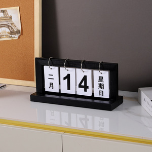 Calendario chino de madera de Mystic Arts con días de la semana, decoración de escritorio perpetua para el hogar, oficina, estudio, dormitorio - Product Image 4