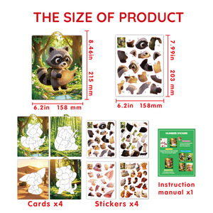 Livre de <span class=keywords><strong>puzzle</strong></span> à coller 3D géométrique personnalisé OEM DIY avec <span class=keywords><strong>animaux</strong></span> <span class=keywords><strong>sauvages</strong></span>, Panda, Tigre, jouets éducatifs pour l'apprentissage précoce des enfants, vente en gros - Product Image 2