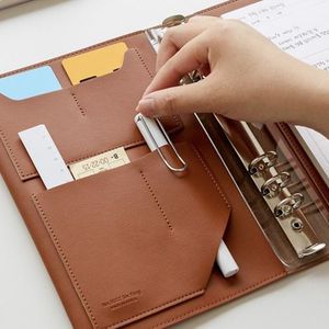 Aangepaste Hoge Kwaliteit A5 Notitieblok Planner Organizer Stof Hoes Leer Gebonden Voor Studie Productiviteit - Product Image 3
