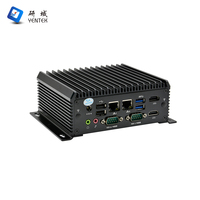 Mini PC Industri Tanpa Kipas Intel Core I5 8260U Dual HD 4K 2 RS232 RS485 64GB DDR4 M.2 NVMe Komputer Tertanam Win10 Ubuntu