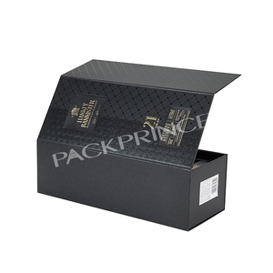 Boîte à vin rouge de luxe personnalisée boîte d'<span class=keywords><strong>abonnement</strong></span> à vin élégante avec insertion EVA feuille d'or estampage logo boîte magnétique cadeau champagne - Product Image 1