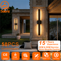 Applique murale LED extérieure minimaliste en aluminium moulé sous pression, étanche IP65, anti-corrosion, idéale pour l'éclairage extérieur mural