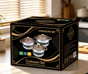 Yolecen – Lot <span class=keywords><strong>de</strong></span> 6 casseroles à double poignée pour bouillons et soupes, ustensiles <span class=keywords><strong>de</strong></span> <span class=keywords><strong>cuisine</strong></span> polyvalents pour soupes, nouilles et hot <span class=keywords><strong>pot</strong></span>, idéal pour la <span class=keywords><strong>cuisine</strong></span> domestique et la vente en gros - Product Image 6