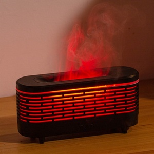 Nouvelle Version 2026 Diffuseur d'Huiles Essentielles Électrique et Humidificateur avec Lumière LED Effet Flamme et Design Mini Grain de Bois pour Usage Domestique - Product Image 1