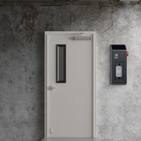 Portes coupe-feu en acier modernes certifiées USA pour hôtels et commerces, double porte extérieure en métal, résistance au feu 3 heures