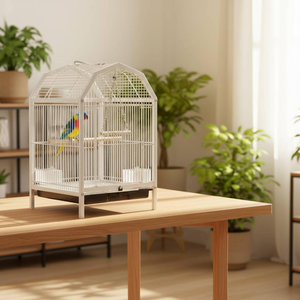 Jaula <span class=keywords><strong>para</strong></span> Loros, Jaula de Cría Resistente <span class=keywords><strong>para</strong></span> Aves, Jaula de Vuelo <span class=keywords><strong>para</strong></span> Loros y <span class=keywords><strong>Guacamayos</strong></span> con Ruedas, Jaulas de Gran Espacio - Product Image 3