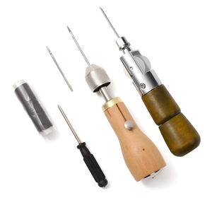 Poinçon de couture en cuir bricolage outils de couture à la main <span class=keywords><strong>coupe</strong></span>-diamant et outils de Sculpture en cuir pour travaux d'aiguille - Product Image 1