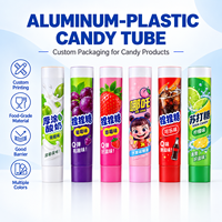 Tabung Kemasan Permen Plastik Aluminium Tahan Tekanan Tutup Sekrup Cetak UV Kustom Wadah Selai 12.7-35mm