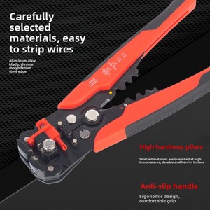 <span class=keywords><strong>Pince</strong></span> à dénuder auto-ajustable 0,2-6 mm² en acier au carbone pour bricolage, surface de mâchoire dentée, 8-en-1/5-en-1, sertissage OEM - Product Image 5