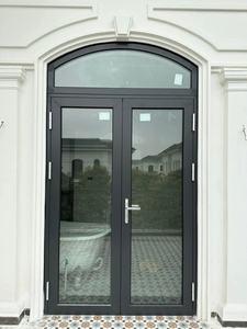 Pintu Masuk Ganda Anti Api Modern dari Aluminium dan Kaca dengan Desain Keluar untuk Penggunaan Hotel, Komersial, dan Industri - Product Image 3