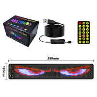 Écran LED Pare-Brise Publicitaire Numérique Programmable, Panneau Matrice Flexible LED Message Défilant, Yeux LED pour Voitures