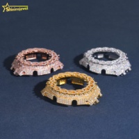 Lunette de montre en laiton et cuivre sertie de moissanite VVS pour GA2100, bijoux hip-hop de luxe, boîtier de montre style Buss Down Thorn