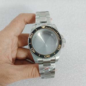 Boîtier argenté brossé + bracelet + <span class=keywords><strong>lunette</strong></span>, 40 mm, verre plat/grossissant, verre saphir, mouvement NH35/NH36. - Product Image 4