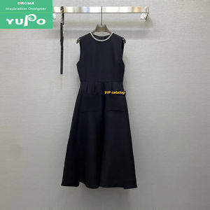 Droma Inspired Designer Denim Casual High End Luxury Women Dress for Party with Sashes - Product Image 4