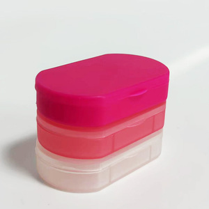 Mini Pillbox Storage Box 6x3.5x1.5Cm Plastic Three Compartment Portable Medicine Case With Logo Printing Available - Product Image 4