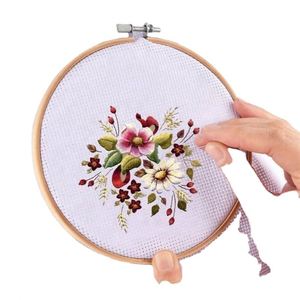Embroidery Hoops Ring <b>Plastic</b> Cross Stitch Hoop Natural Bamboo Wreath Fan Stretch Crafts DIY Handmade Bamboo Ring - Product Image 6