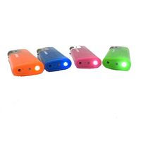 Briquet LED rechargeable coupe-vent en plastique avec design de dessin animé personnalisé pour fumer des cigarettes
