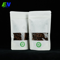 Sachet Doypack en Papier Kraft Recyclable Thermoscellable pour Grains de Café, Noix, Thé et Céréales de Petit-Déjeuner