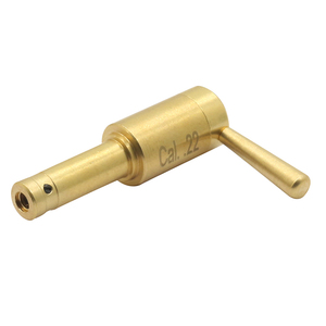 Mira Láser Roja de Calibre .22 con Alcance de 5-100 Yardas, Construcción de Latón Chapado en Oro Sin Aumento - Product Image 4