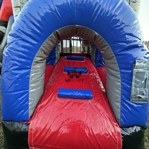 Structure gonflable commerciale blanche pour adultes, combo château gonflable et toboggan 4-en-1 (voiture/maison de prison), en PVC, garantie 3 ans - Product Image 5