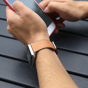 Marge Plus compatibile con cinturino Apple Watch 42mm 44mm, cinturino di ricambio in vera pelle compatibile con cinturino Apple Watch - Product Image 6
