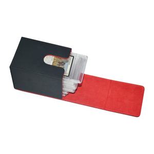 Moderne schwarze multifunktion ale Acryl-Rack-Karten halter PU-Leder-Sammelkarten Guard PS <span class=keywords><strong>Storage</strong></span> Square Deck <span class=keywords><strong>Box</strong></span> Magnet karte - Product Image 1