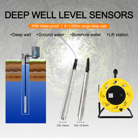 Capteur de niveau de liquide submersible en acier inoxydable WTsensor 4-20mA RS485 Protection IP68 pour puits sous-marins