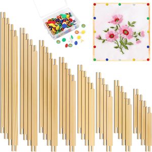 Kit <span class=keywords><strong>de</strong></span> Cadres à Broderie en Bois pour Point <span class=keywords><strong>de</strong></span> Croix, 32 Pièces, 16 Ensembles, 8 Tailles avec 100 Tiges, pour Toile <span class=keywords><strong>de</strong></span> Broderie - Product Image 1