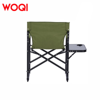 WOQI Fer Directeur Chaise Table Large Porte-Gobelet Pliant 330 Lbs Capacité de Charge Camping Extérieur Patio Utilisation Sac de Transport Inclus