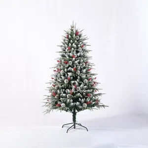 2022 באיכות גבוהה חג המולד אווירה פריסה ירוק PVC מלאכותי עץ חג המולד אורן מחט עץ חג המולד