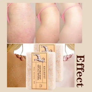 Savon au Lait de Chèvre de Thaïlande Marque Blanche, Infusé au Sel Marin et à l'Huile de Coco, Éclaircissant, Blanchissant, Antiseptique, Amincissant pour Peau Sensible - Product Image 3