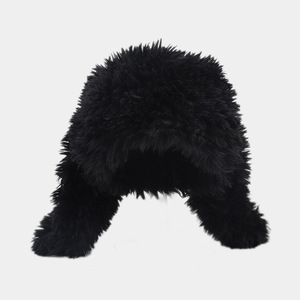 Nouveau chapeau <span class=keywords><strong>de</strong></span> lapin moelleux <span class=keywords><strong>de</strong></span> couleur vive, chapeau <span class=keywords><strong>de</strong></span> lapin amusant et mignon, chapeau <span class=keywords><strong>de</strong></span> femme pour l'automne et l'hiver, chapeau chaud et confortable, chapeau bob - Product Image 2