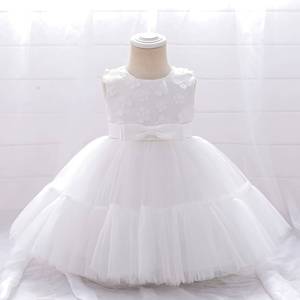 Robe de princesse européenne 2026 pour filles, jupe bouffante en tulle floral 3D, robe de concours pour enfants, tenue de spectacle de mariage et de danse - Product Image 4