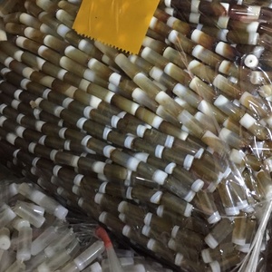 24pcs/lot Natural Stone Brown White <strong>Beads</strong> Cylindrical Stripe <strong>Agates</strong> <strong>Beads</strong> for Making DIY Jewelry Pendant Necklace Size 8x20mm - Product Image 3