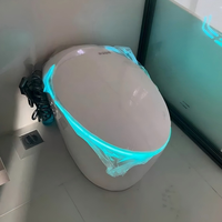 WC intelligent monobloc OVS avec bidet intégré, chasse d'eau automatique par capteur, fonctionnement automatique et télécommande