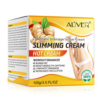 Aliver Drainage Lymphatique Gingembre Crème Amincissante Crème Chaude Brûle Graisse Crème