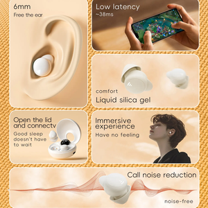 Écouteurs intra-auriculaires sportifs HIFI étanches Bluetooth V5.4, mini, légers, pour le <span class=keywords><strong>sommeil</strong></span>, 30 mAh, TWS, double stéréo, réduction de bruit, sans fil - Product Image 6
