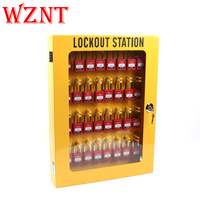 Boîte de gestion de sécurité CE certifiée NT-X07 en acier durable pour cadenas de blocage et étiquetage, 32/64 cadenas, déverrouillage facile par clé rouge