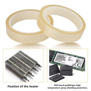 Băng keo công nghiệp Cấp 260 ℃ chịu nhiệt 20mm x 33m-màng polyimide không có băng dính dư lượng để in PCB/SMT/3D - Product Image 4