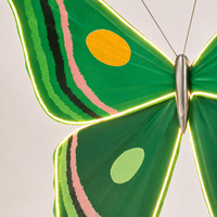 Décoration Papillon Vert Géant en Papier pour Événements, Mariages, Affichages Commerciaux et Vitrines de Centres Commerciaux