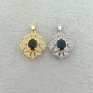 Collier pendentif en forme de fleur avec cristaux colorés sertis de strass, pour un usage quotidien, ensemble de bijoux unisexe - Product Image 4