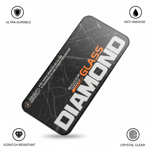 ESD Anti-explosion Anti-oil Full Glue 9H O-Foloded Anti-Scratch Finger HD Tempered Glass Screen Protector for iphone Samsung