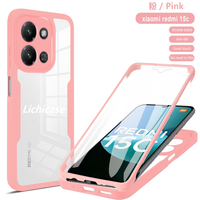 Lichicase nouveau Style panneau arrière Transparent Flexible coque personnalisée en TPU pour Redmi 15 15C couverture de téléphone minimaliste