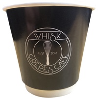 Vente en gros de 500 pièces/paquet de gobelets en papier à double paroi isolés thermiquement en carton blanc jetables pour café et boissons chaudes
