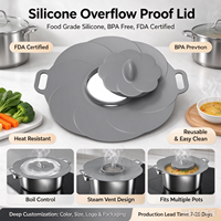 Couvre-casserole anti-débordement en silicone, qualité alimentaire FDA, sans BPA, résistant à la chaleur, pour casseroles, poêles, cuisine