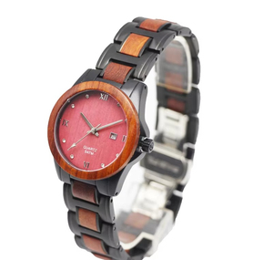 Montres en bois personnalisées avec logo, montres à quartz pour hommes et femmes, bracelet en bois, mouvement à quartz japonais, marque Citizen de luxe pour femmes - Product Image 5