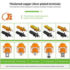 Kabinet Penyimpanan Baterai Energi Baru 300A <span class=keywords><strong>Terminal</strong></span> Arus Tinggi Sepenuhnya Tembaga Konektor <span class=keywords><strong>Terminal</strong></span> Baterai Bertegangan Daya ABS IP67 - Product Image 3